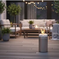 XL Bio-Ethanol Kamin – Glas, Edelstahl &...