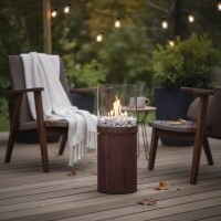 XL Bio-Ethanol Kamin – Glas, Edelstahl rostig &...