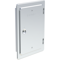 Edelstahlkamintür 300x200 mm - ohne Bohrung mit 4...