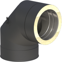 Winkel 90° DW 130-200 mm mit Revision runde...