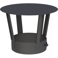 Regenhaube DW 130-200 mm - schwarz