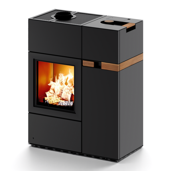 Quadra Duo - Hybridofen für Holz & Pellets Stahl