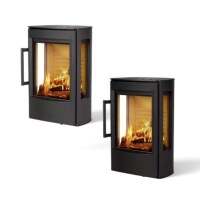 Kaminofen WIKING Miro 1 - mit Wandbeschlag für Eckmontage - 4,9 kW